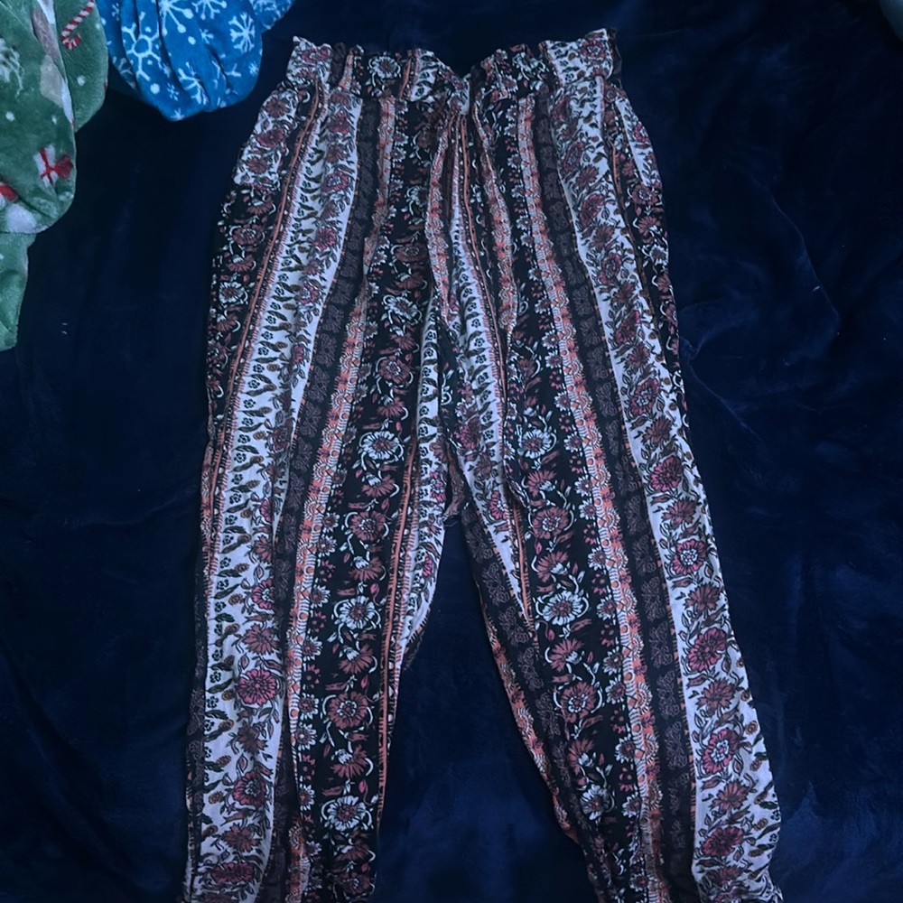 printed flare pants